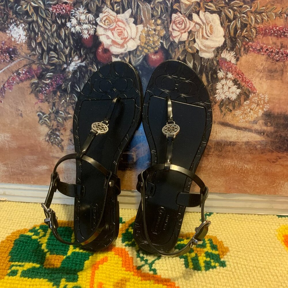 Coach Black Sandals
